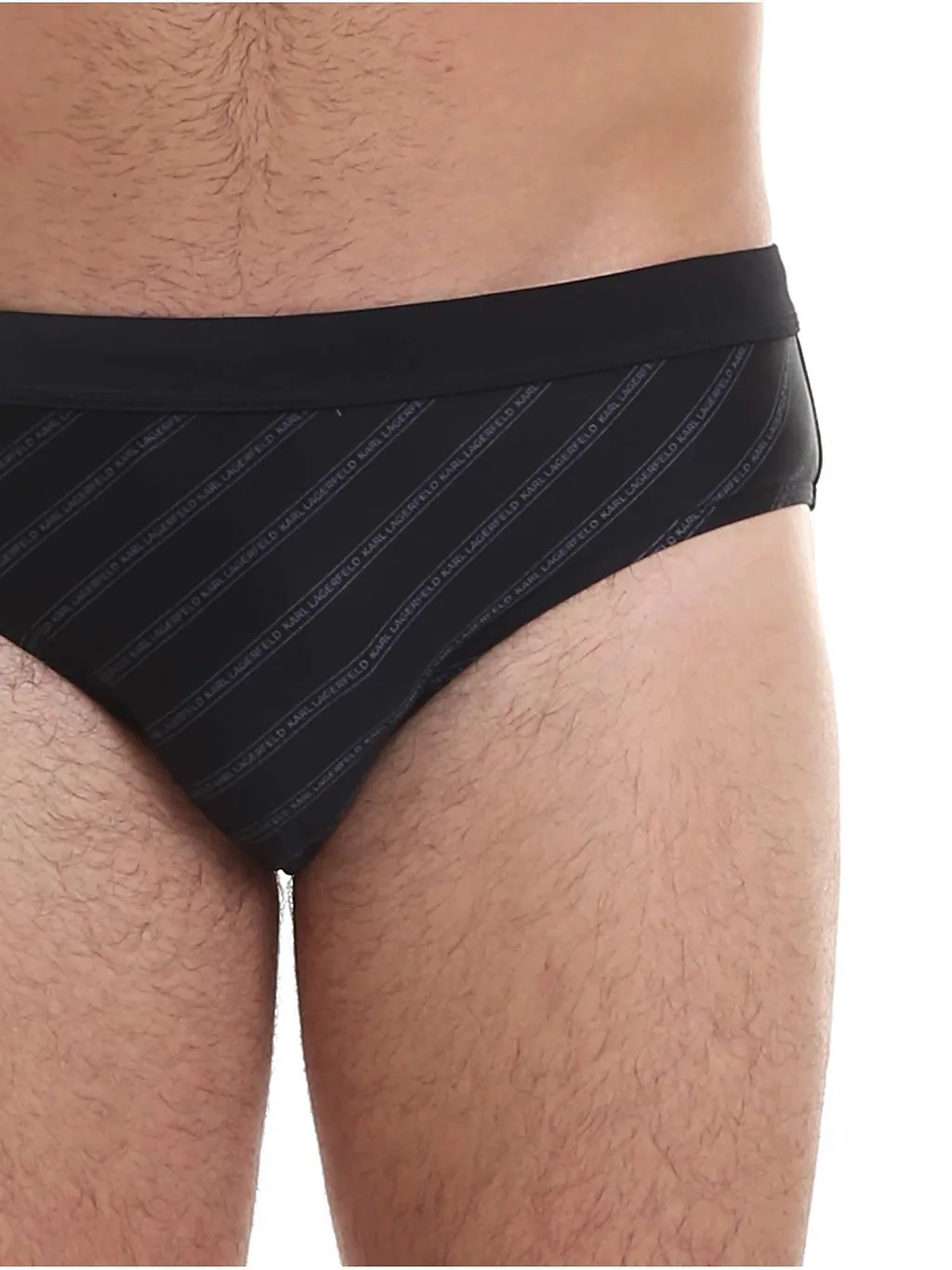 Karl Lagerfeld Logo Stripe Briefs