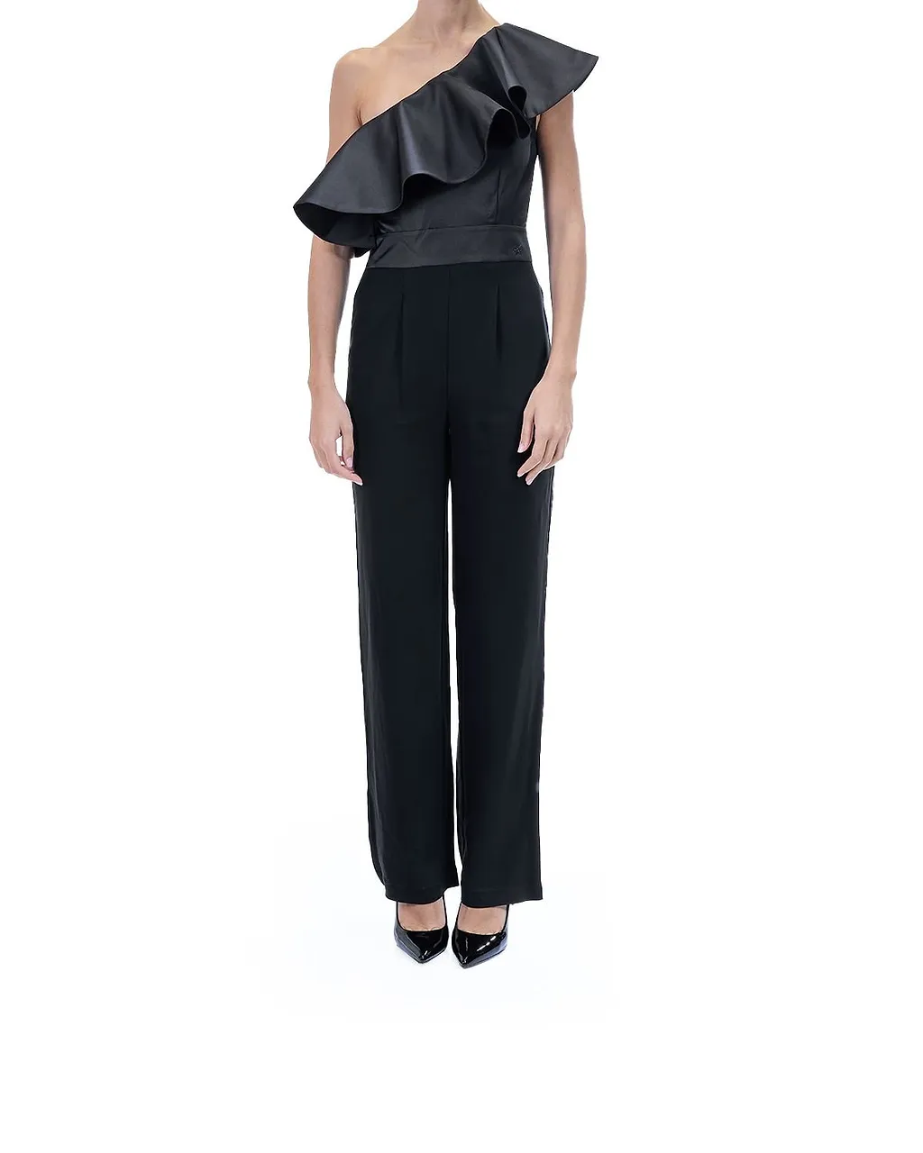Karl Lagerfeld One-Shoulder Jumpsuit