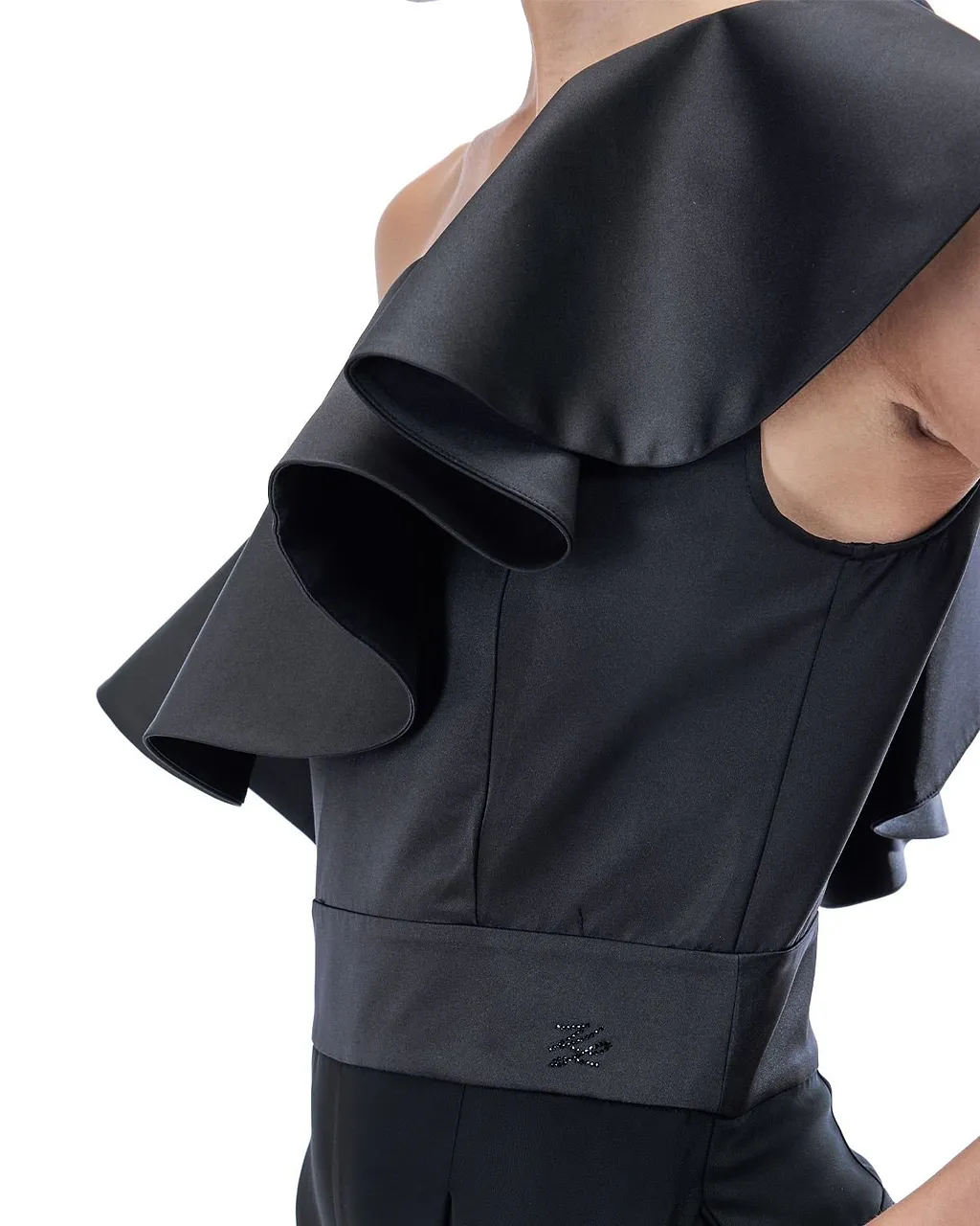 Karl Lagerfeld One-Shoulder Jumpsuit