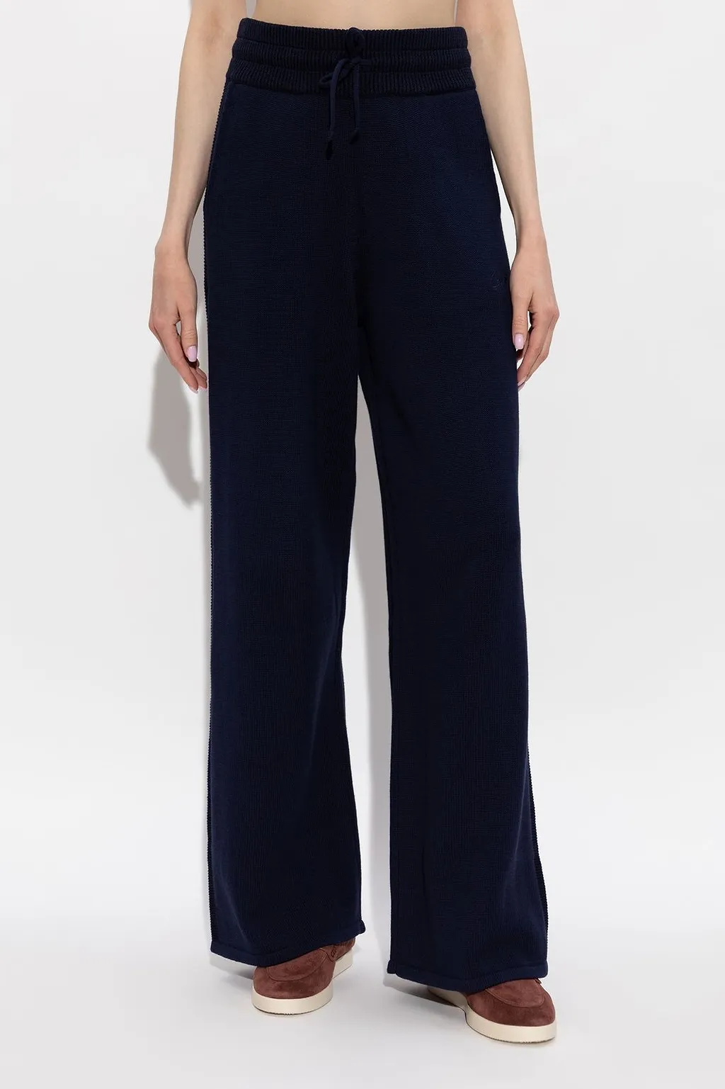 Kenzo Drawstring Wide-Leg Knitted Trousers