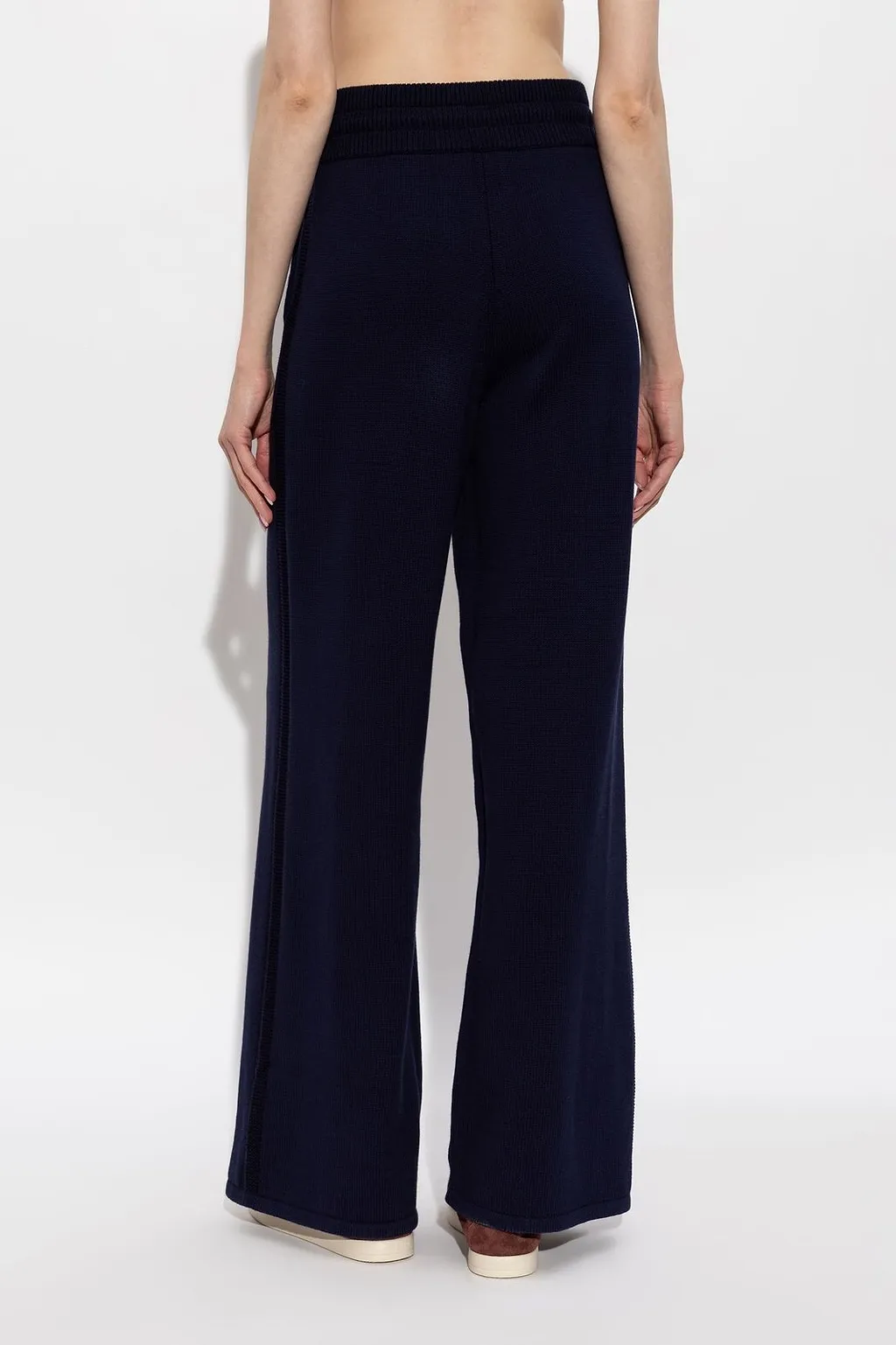 Kenzo Drawstring Wide-Leg Knitted Trousers