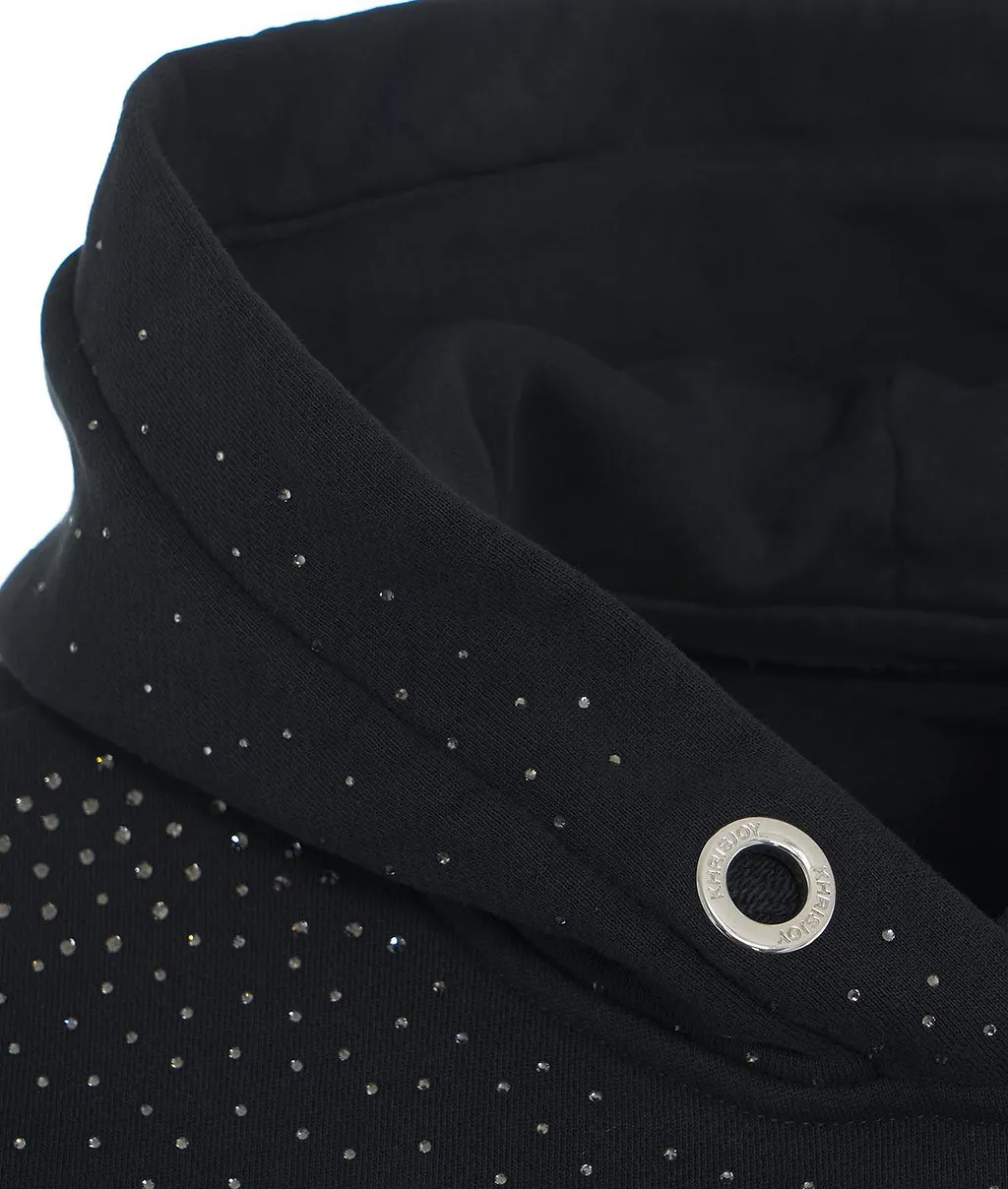 Embellished Cropped Hoodie