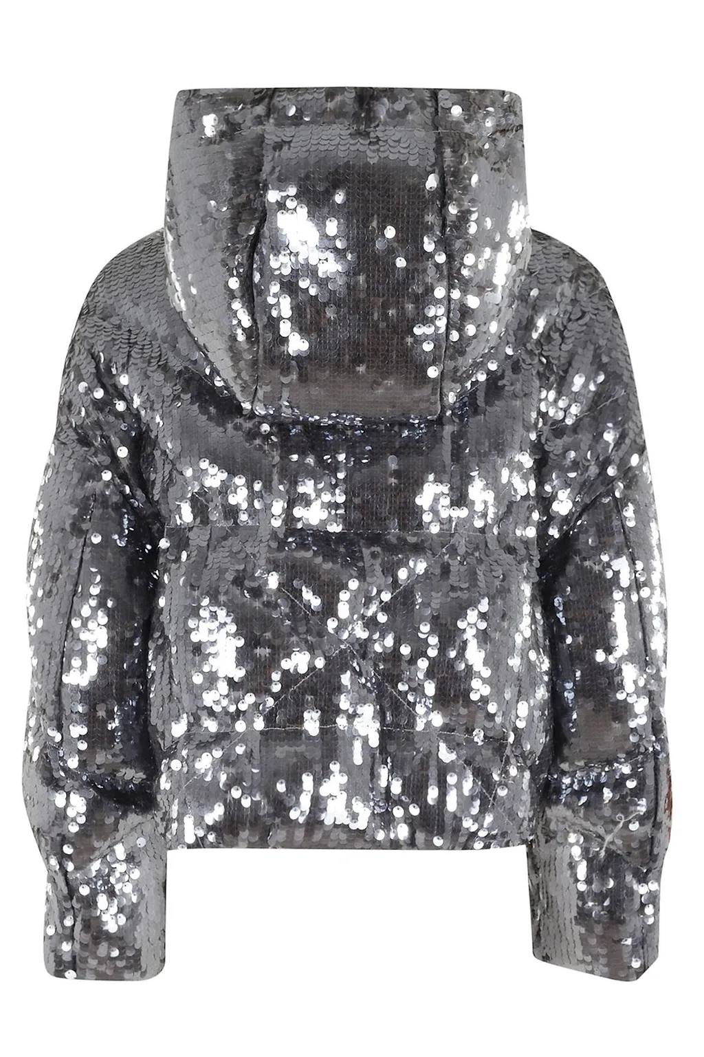 Macro Sequin Zip-Up Cropped Jacket