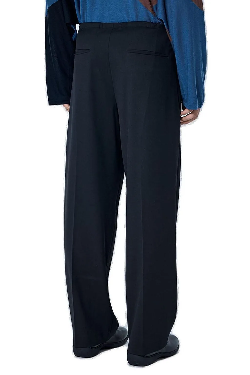 Drawstring Wide-Leg Trousers