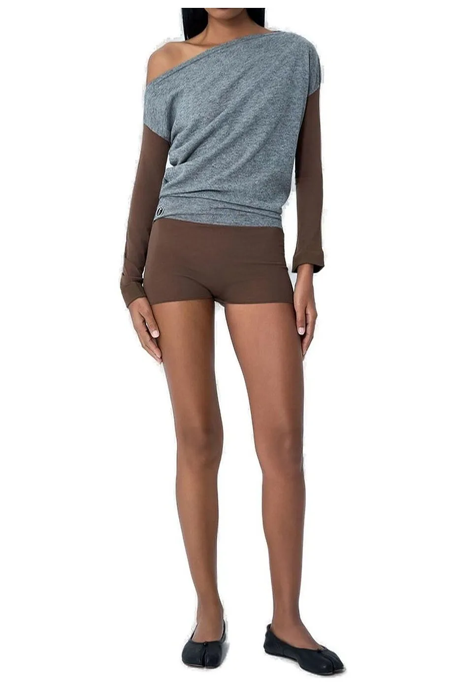 Heiss Off-Shoulder Knit Bodysuit