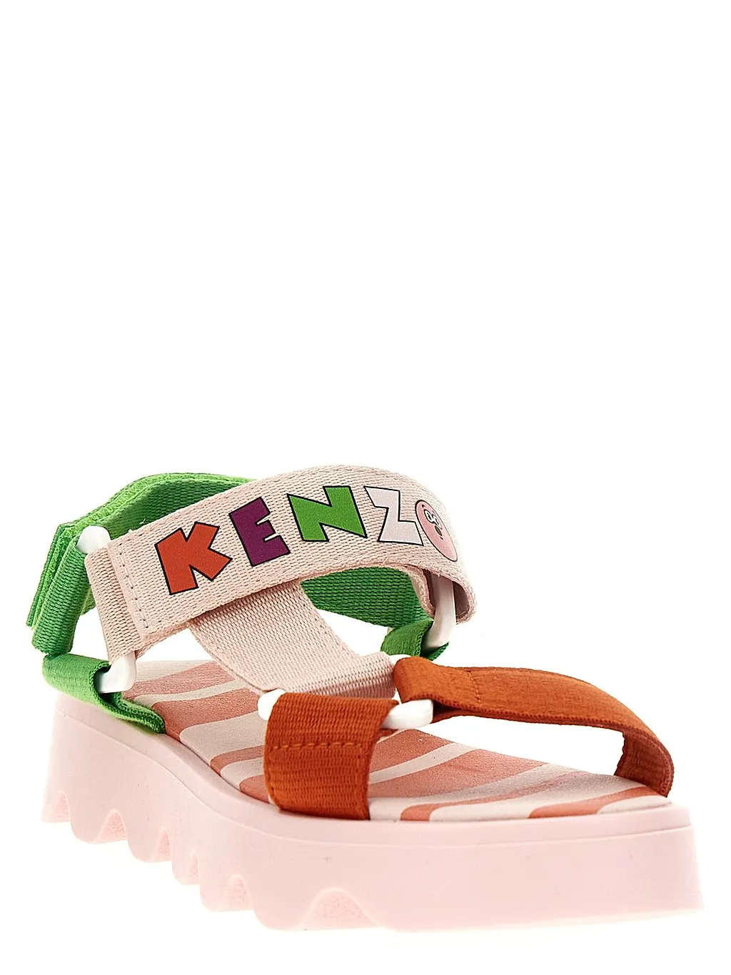 Kenzo Kids Logo-Band Colour-Block Touch Strap Sandals