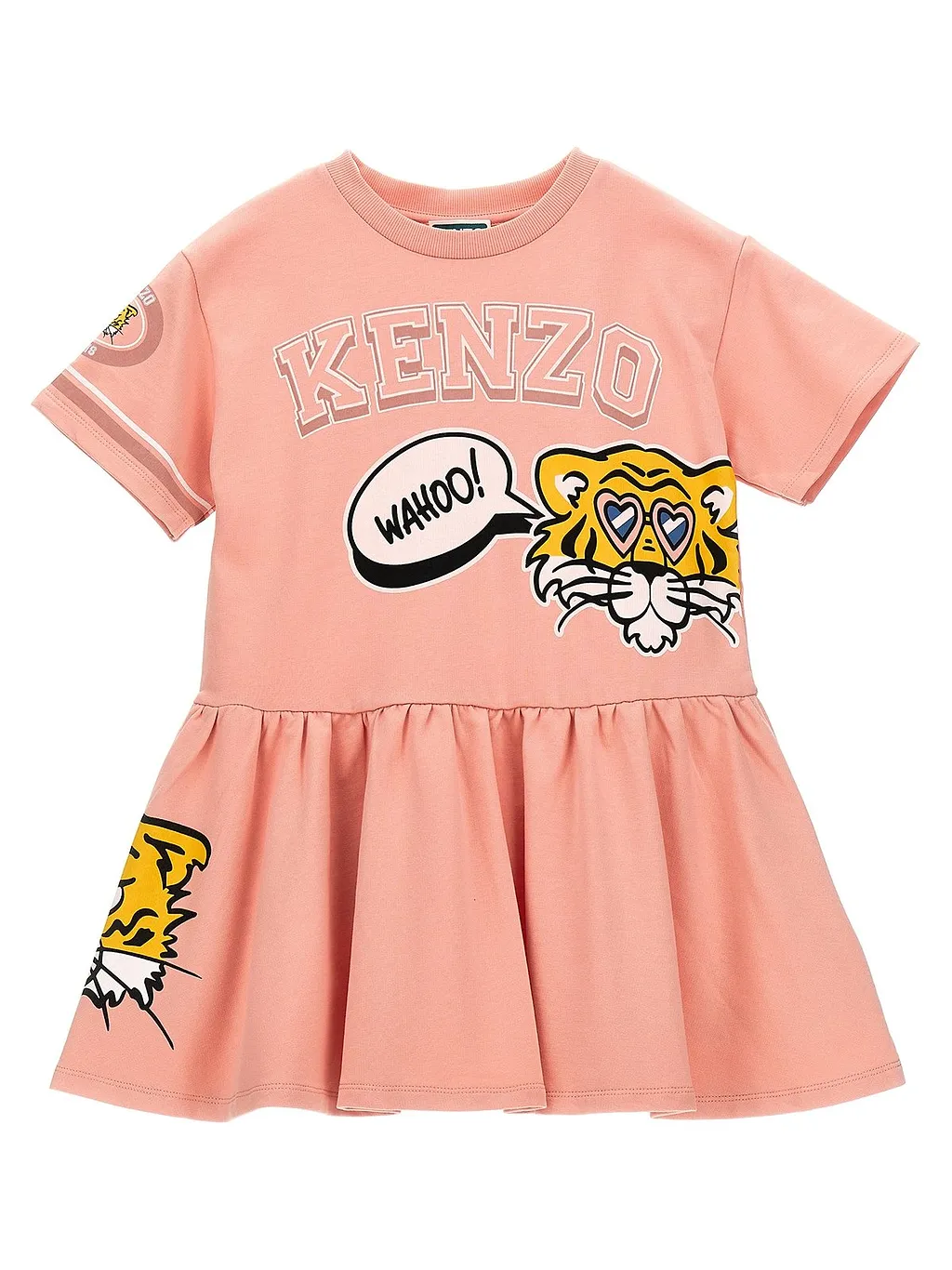 Kenzo Kids Kenzo Club Printed Pleated Mini Dress