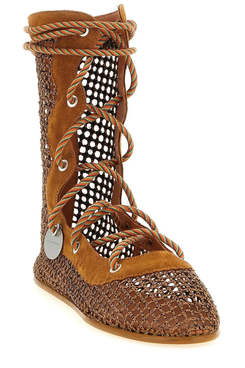 Kiko Kostadinov Reticella Mesh Lace-Up Boots