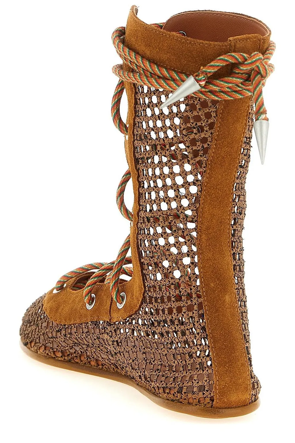 Kiko Kostadinov Reticella Mesh Lace-Up Boots