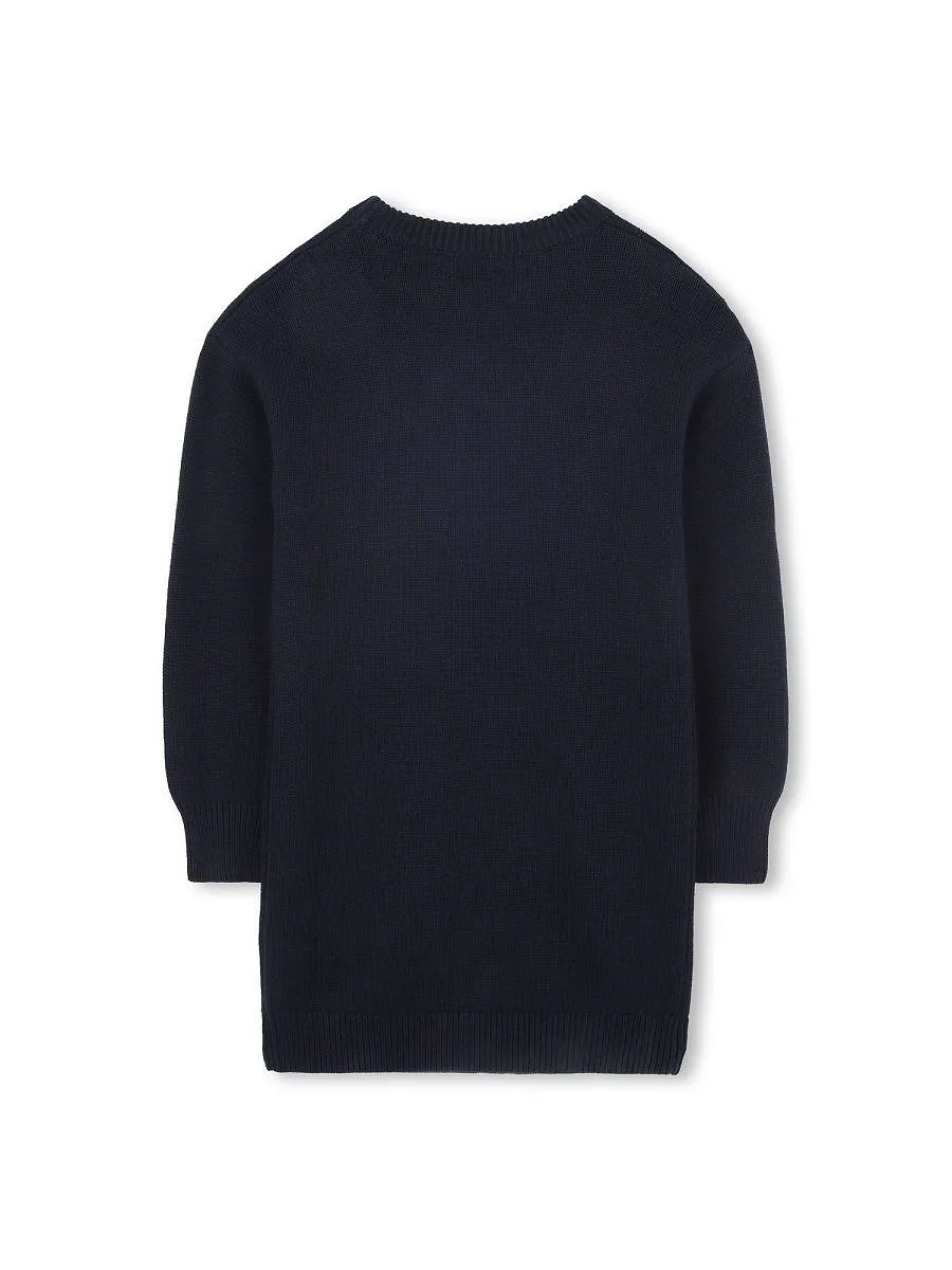 Kenzo Kids Logo Intarsia Knitted Dress