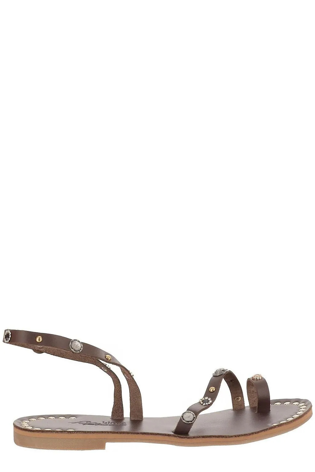 Kima Isabel Studded Ankle-Strap Sandals
