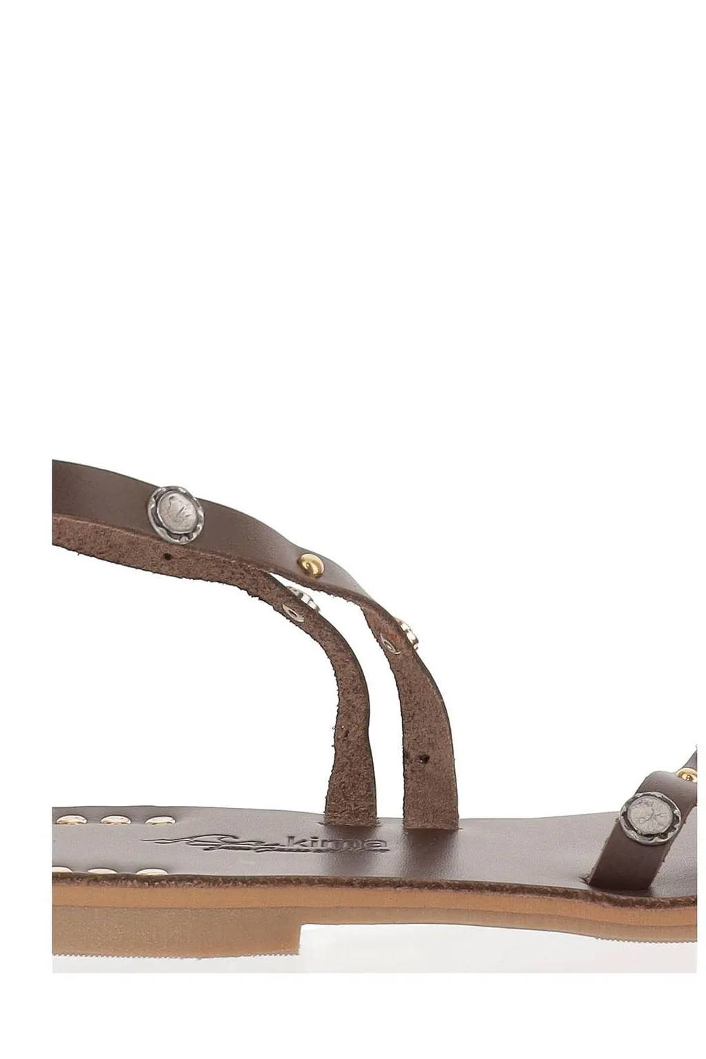 Kima Isabel Studded Ankle-Strap Sandals