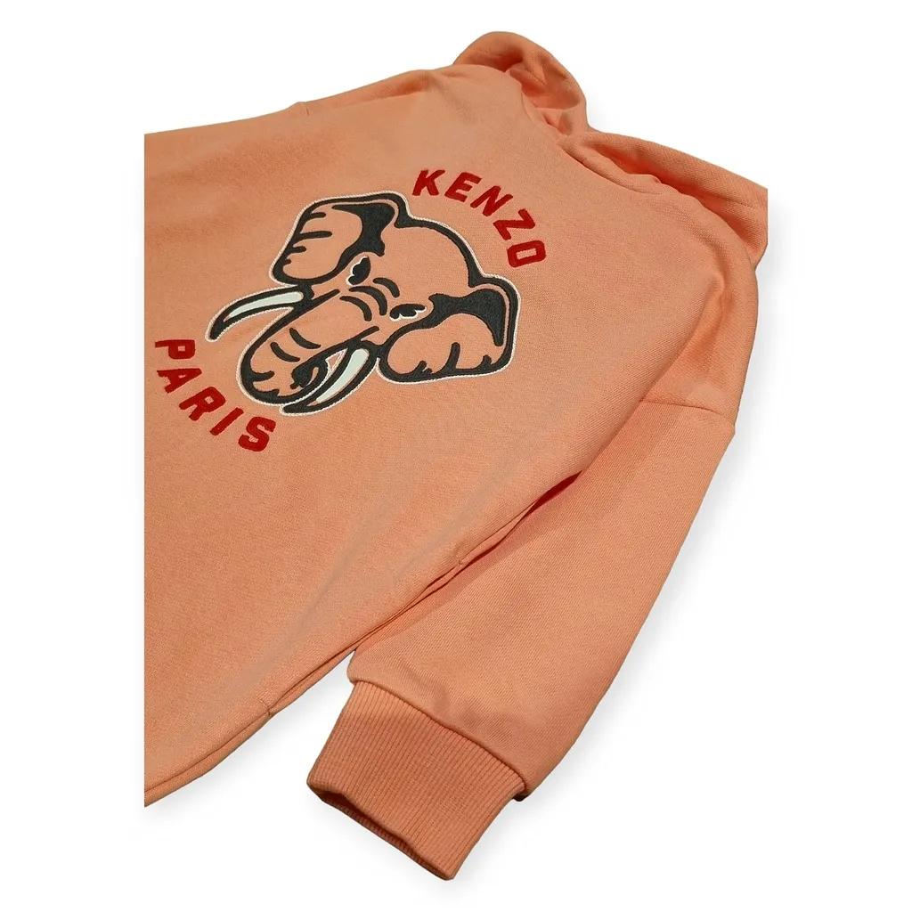 Kenzo Kids Logo Patch Hooded Dress