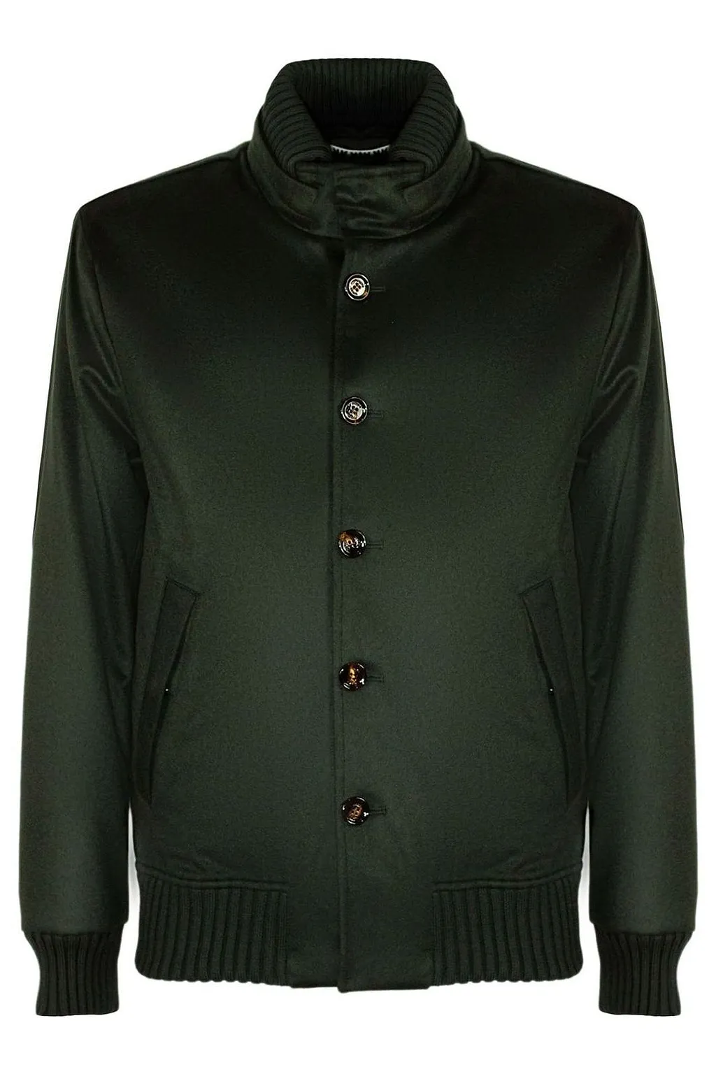 Kired Ribbed Hem High Neck Jacket