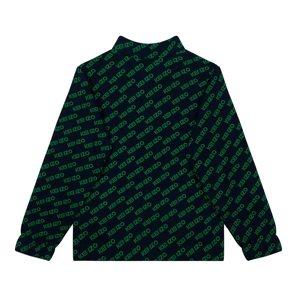 Kenzo Kids Logo Printed Zip-Up Jacket