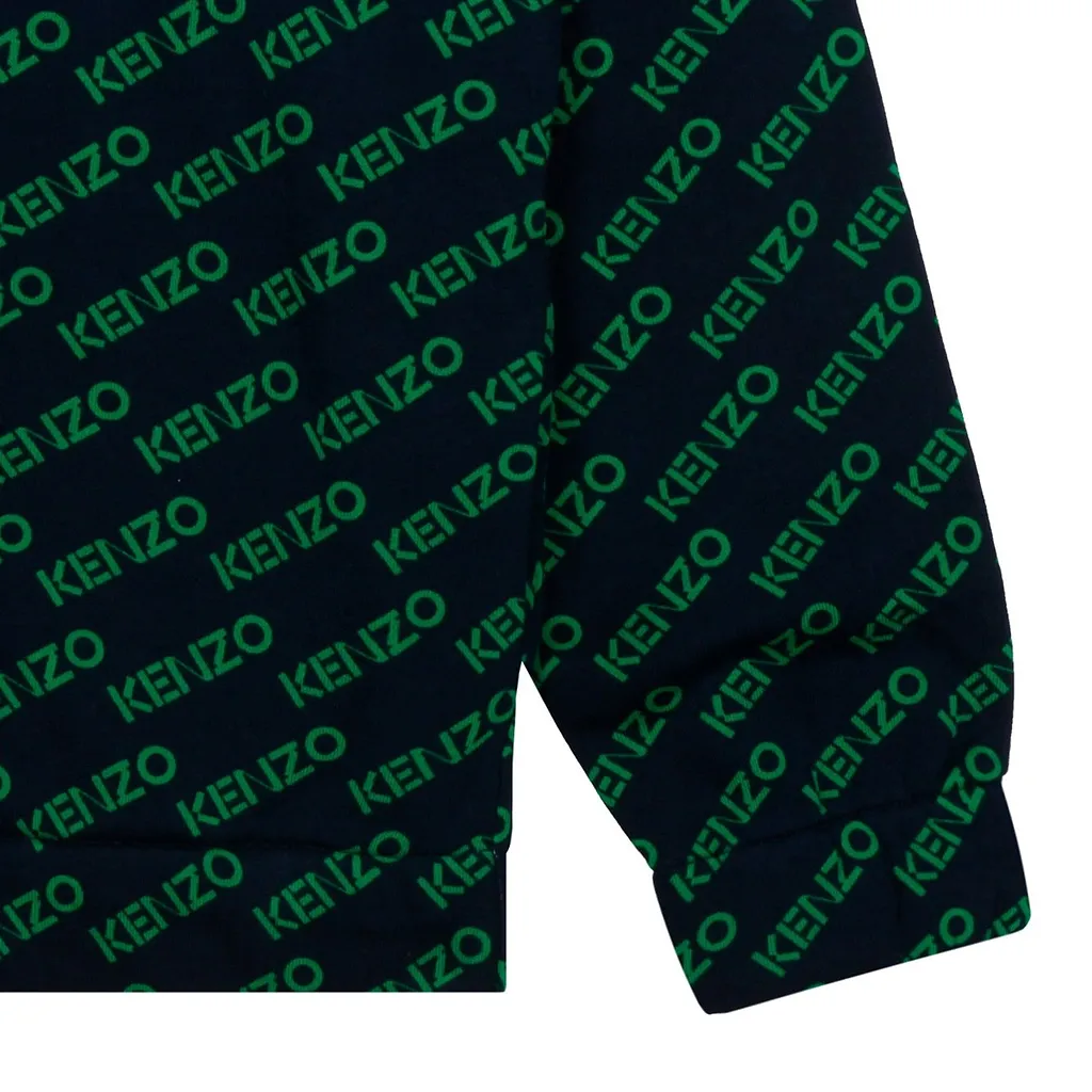 Kenzo Kids Logo Printed Zip-Up Jacket