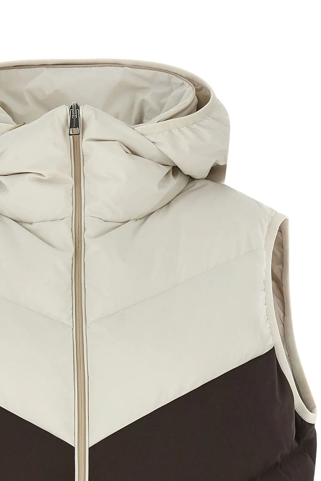 Kiton Chevron Drawstring Hem Padded Gilet