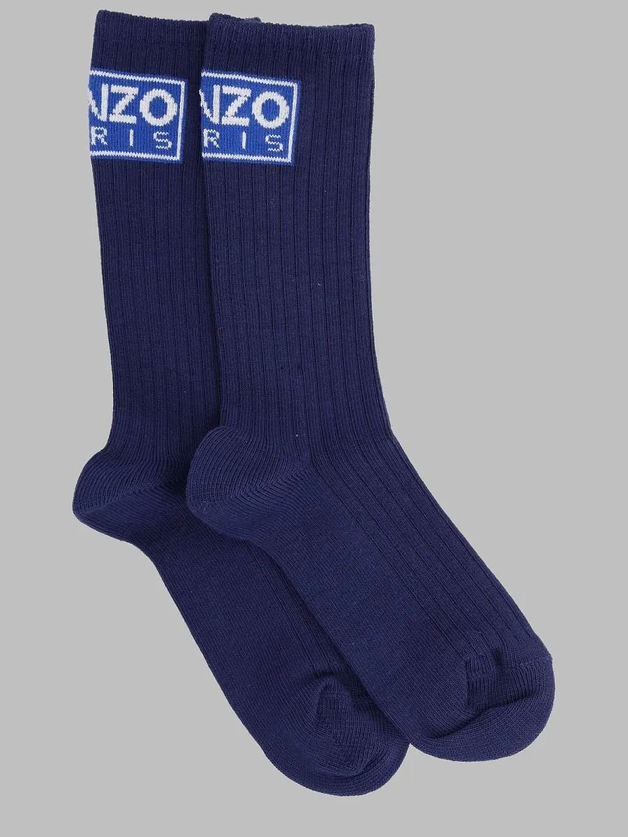 Kenzo Kids Logo Ribbed Socks