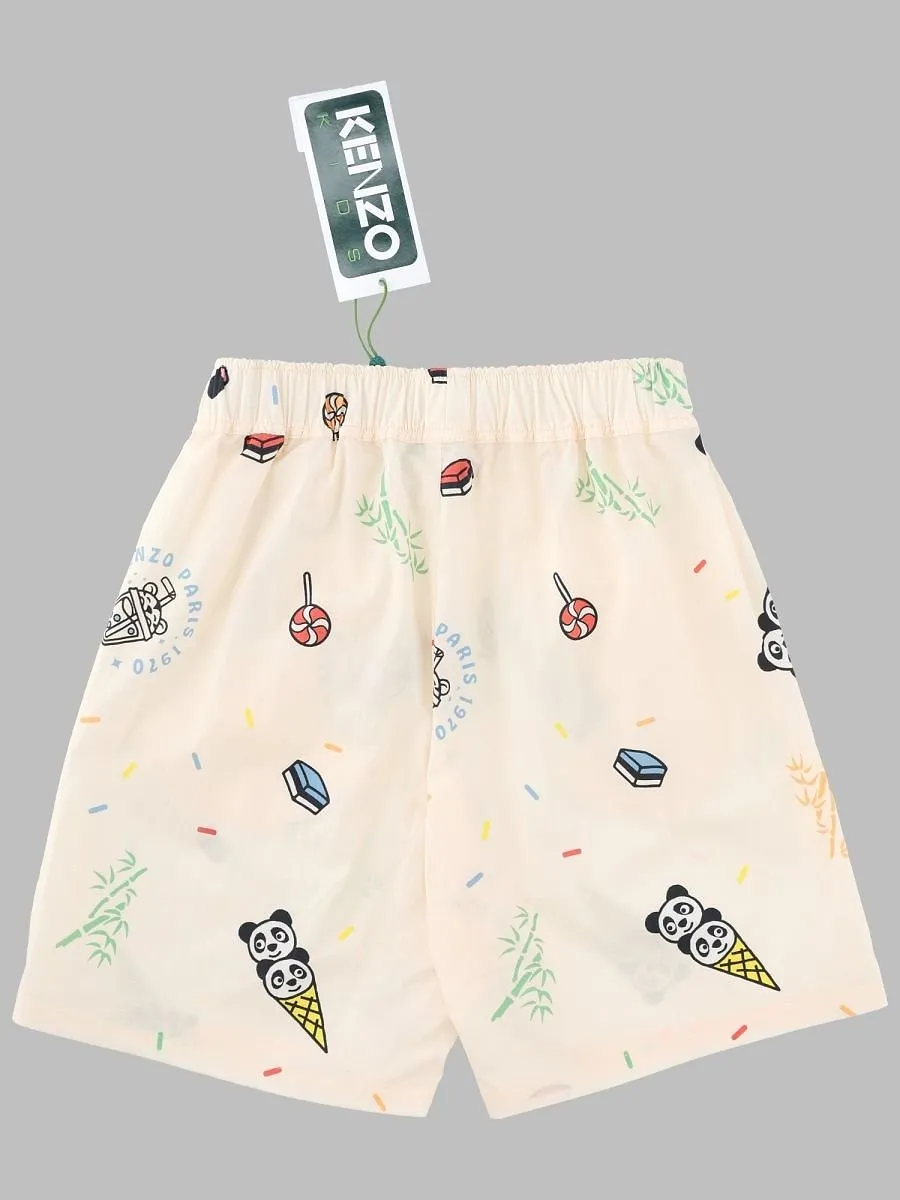 Kenzo Kids Panda Print Shorts