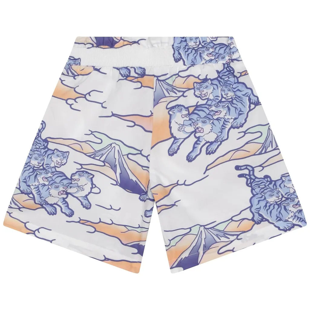 Kenzo Kids Paperbag Waist Graphic Printed Shorts