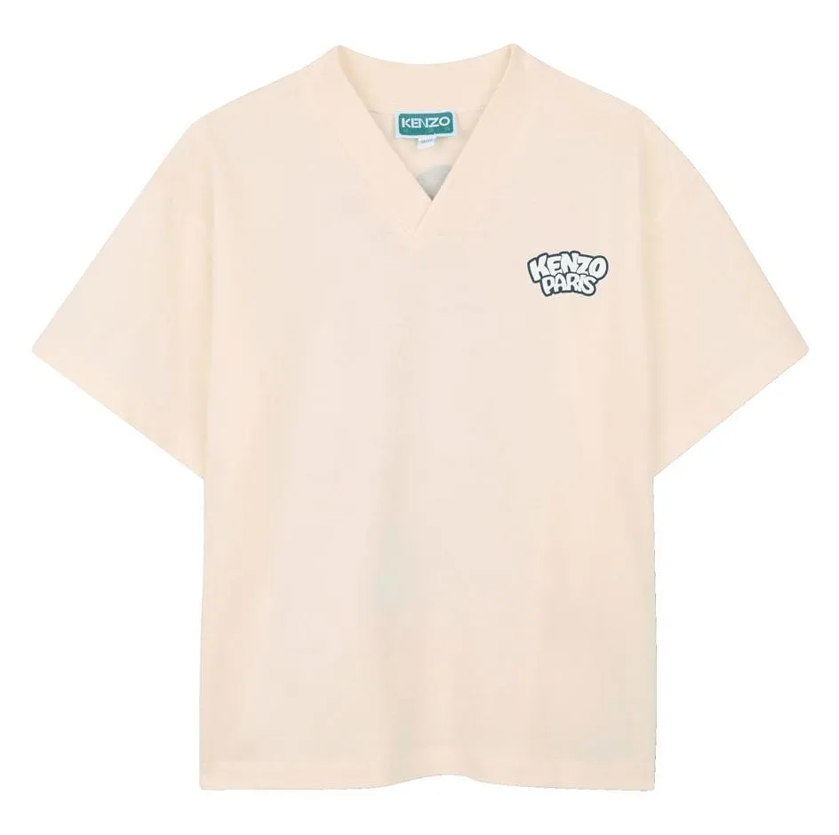 Kenzo Kids Panda-Printed V-Neck T-Shirt