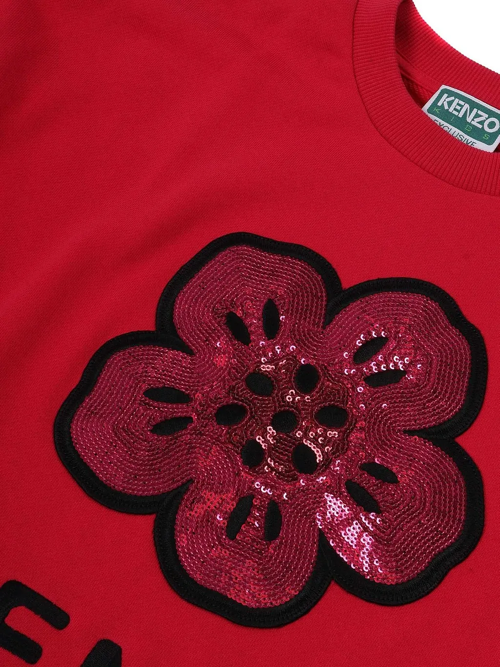 Kenzo Kids Round Neck Flower-Motif Dress