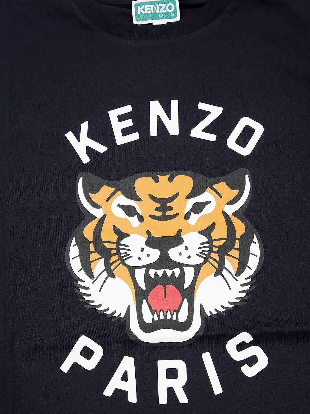 Kenzo Kids Tiger Head-Motif Crewneck T-Shirt