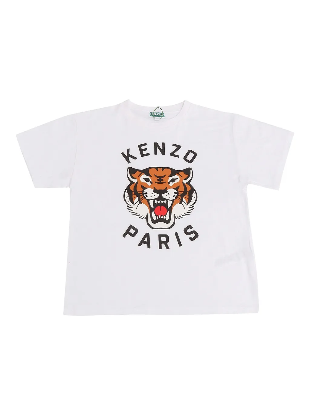 Kenzo Kids Tiger Head-Printed Crewneck T-Shirt