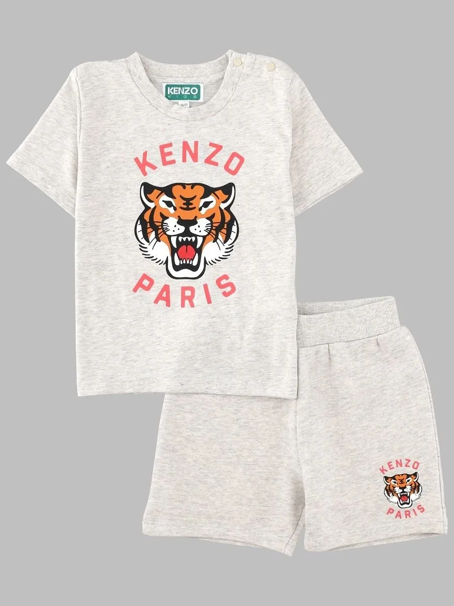 Kenzo Kids Tiger Logo T-Shirt And Shorts Suit