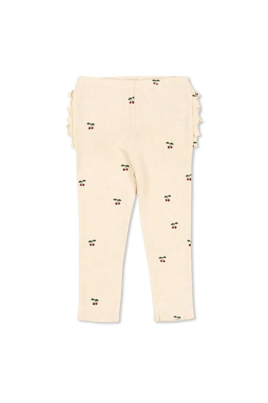 Konges Slojd Ruffled Patterned Knitted Trousers
