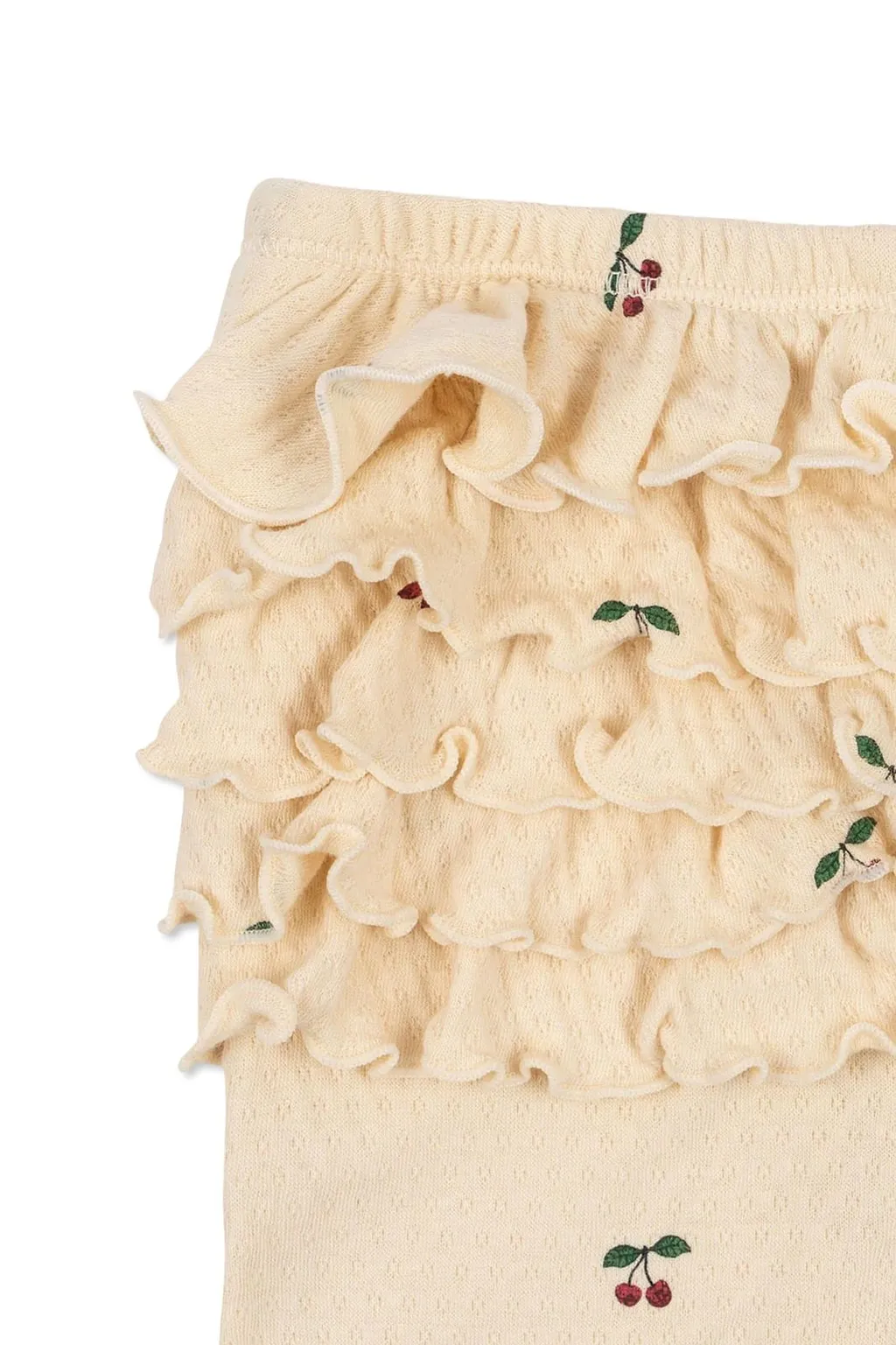 Konges Slojd Ruffled Patterned Knitted Trousers