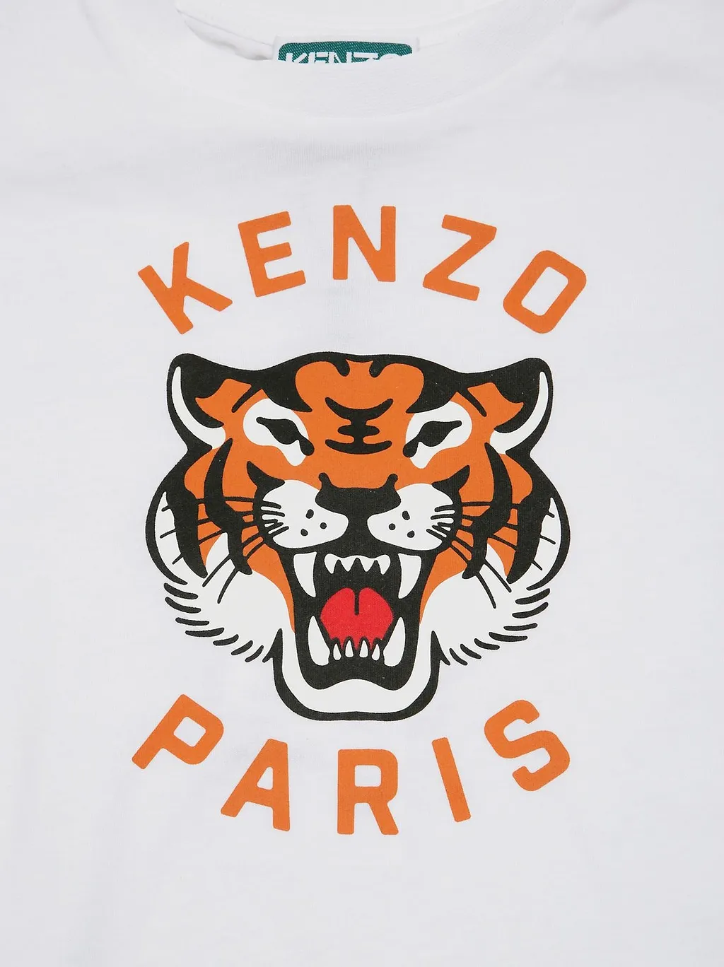 Kenzo Kids Tiger Printed Ruffle Hem Dress