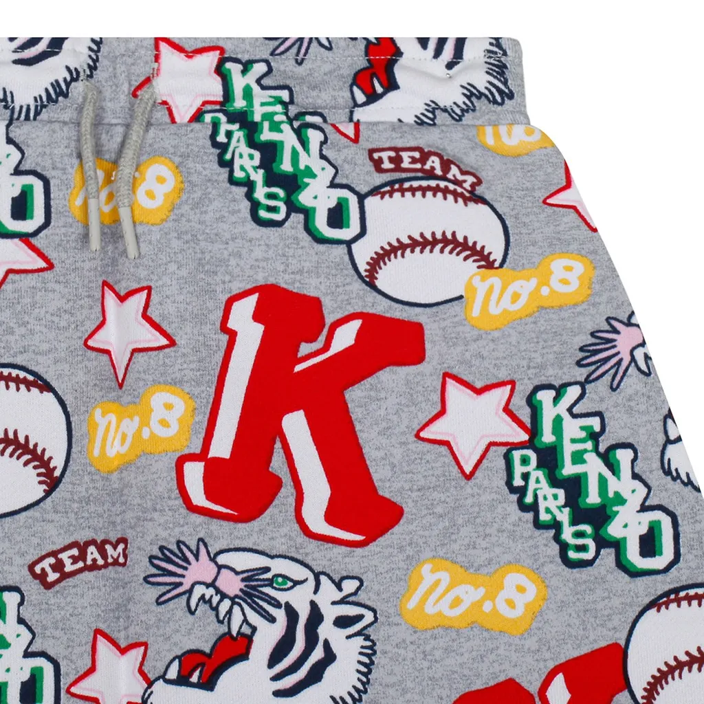 Kenzo Kids Varsity Tiger-Printed Straight Hem Skirt