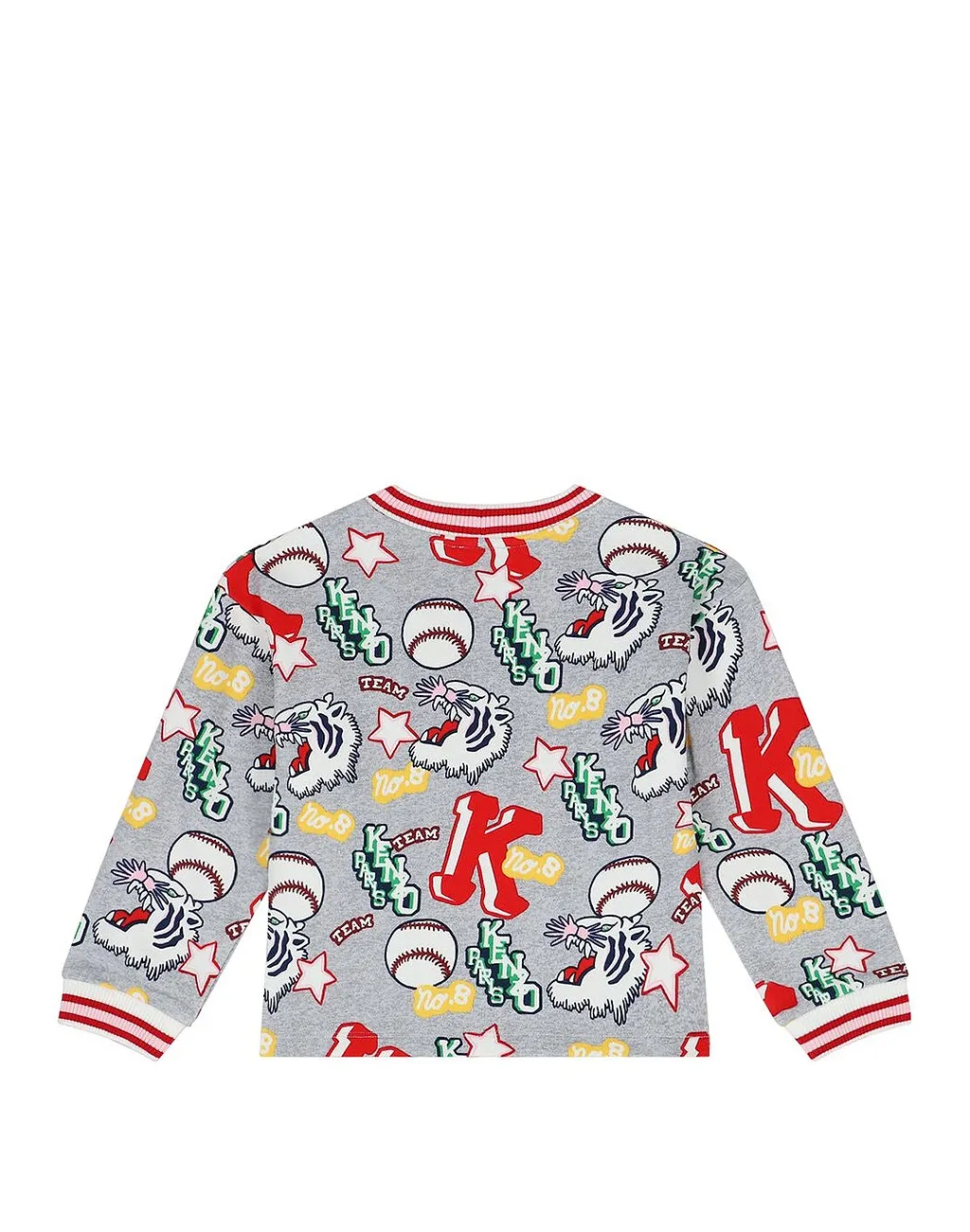 Kenzo Kids Varsity Tiger-Printed V-Neck Cardigan