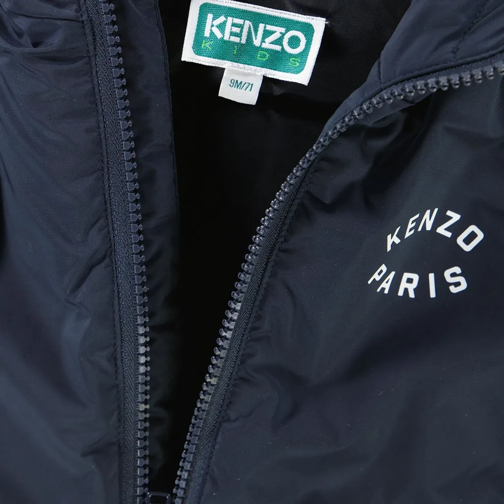 Kenzo Kids Zip-Up Hooded Puffer Jacket
