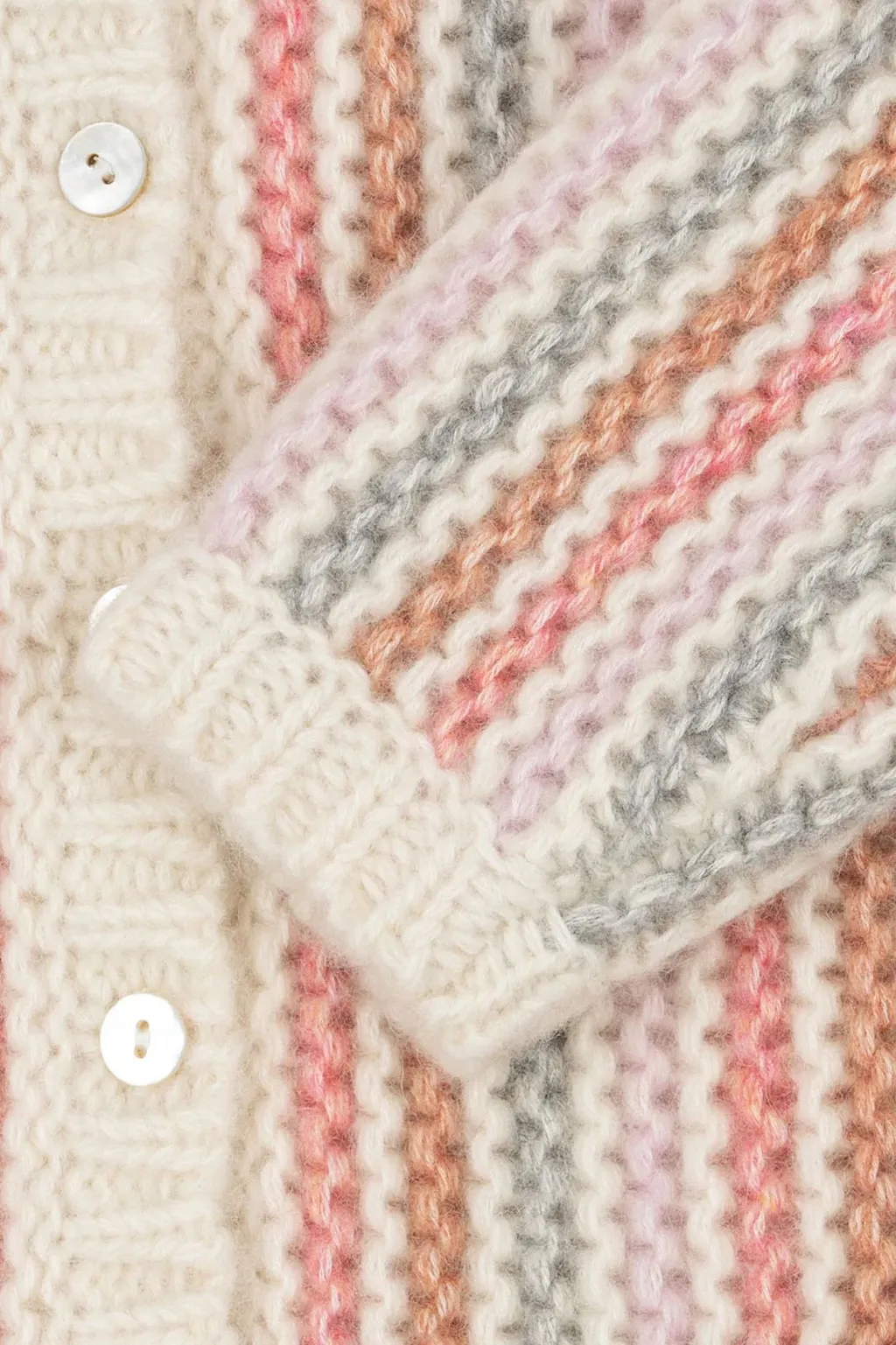 Konges Slojd Textured Striped Cardigan