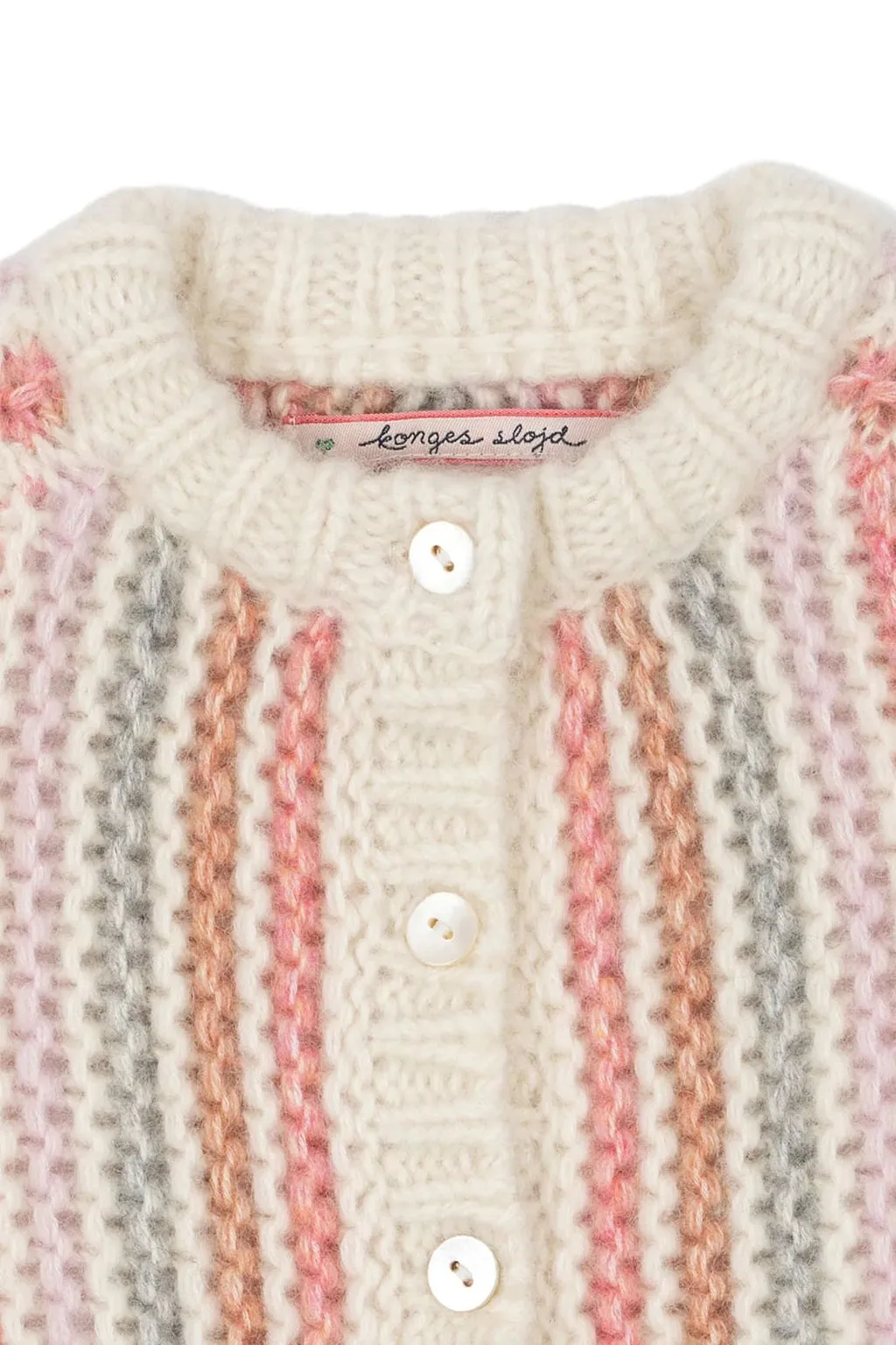 Konges Slojd Textured Striped Cardigan