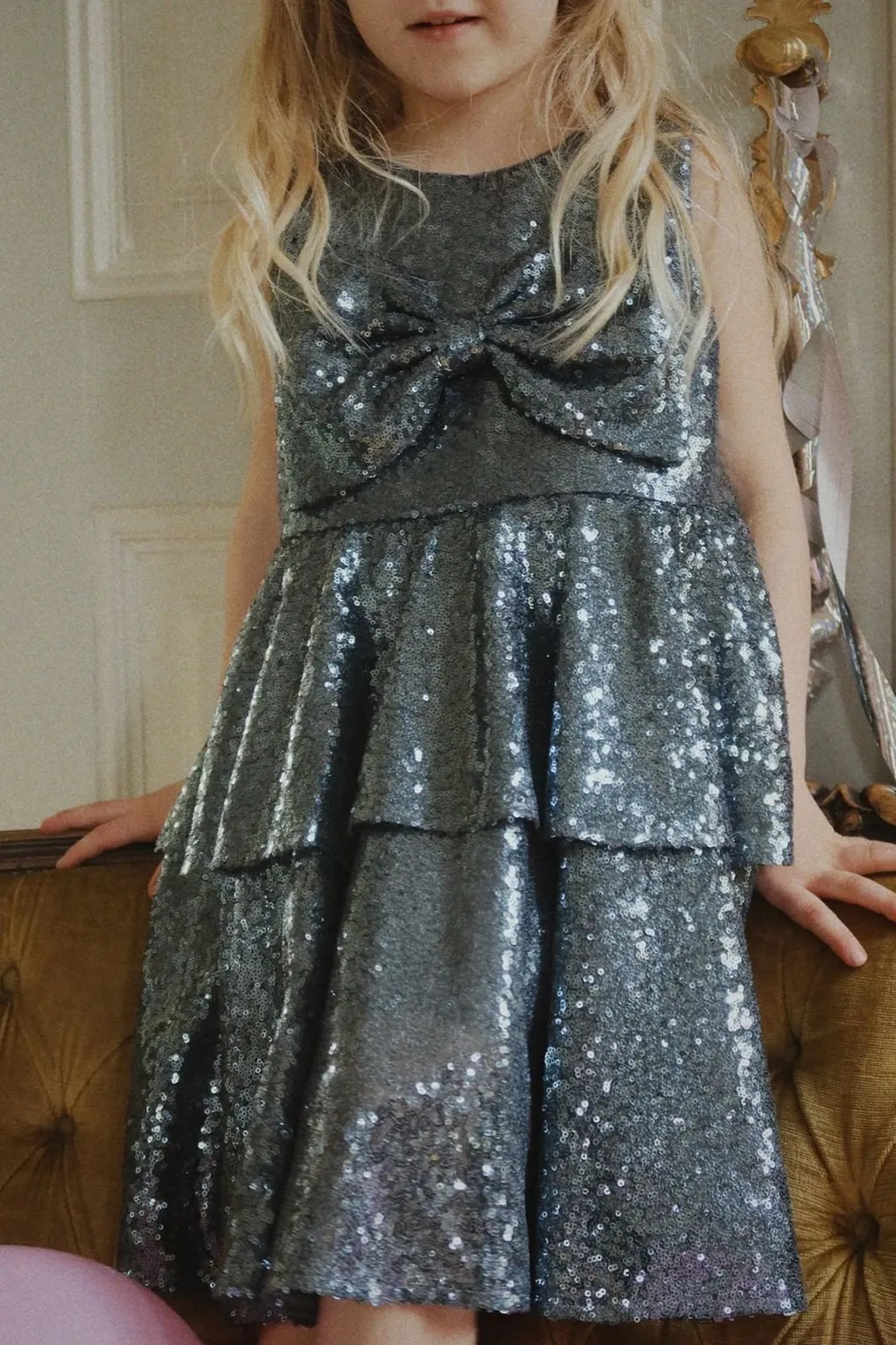 Konges Slojd Tiered Sequin Dress