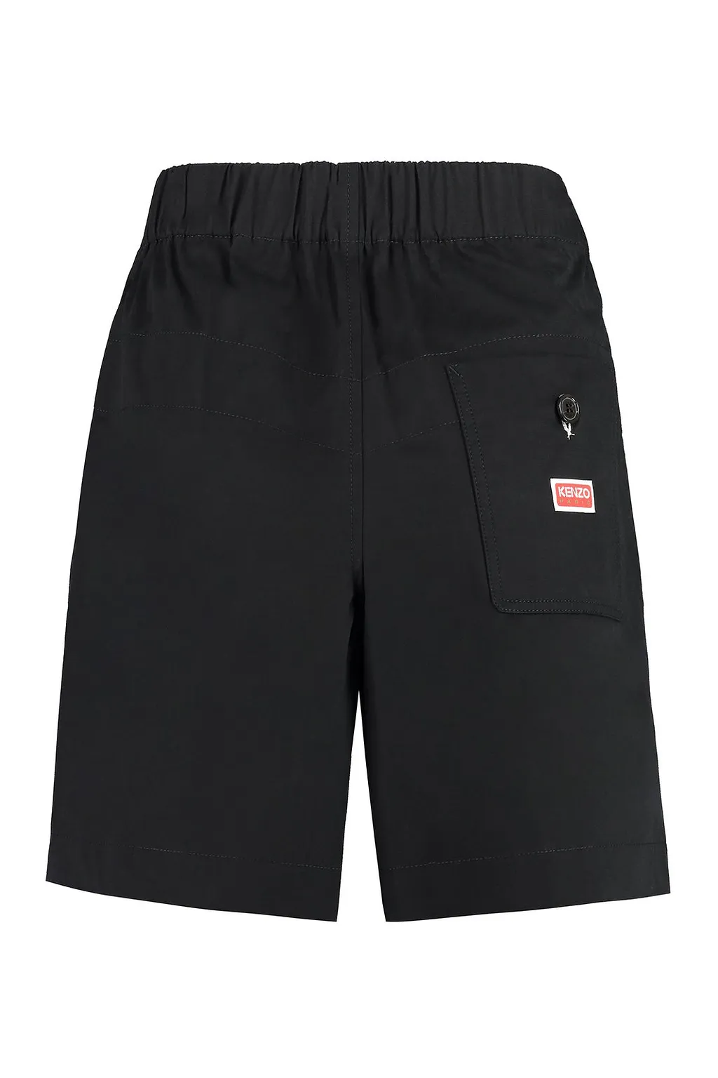 Kenzo Logo Patch Decorative Button Shorts
