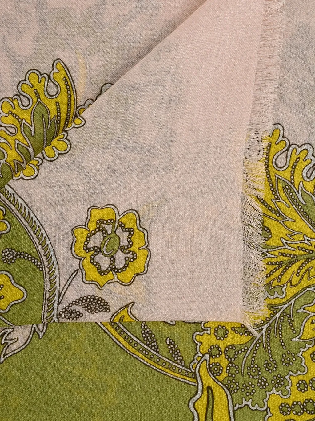 Floral Fringe Scarf