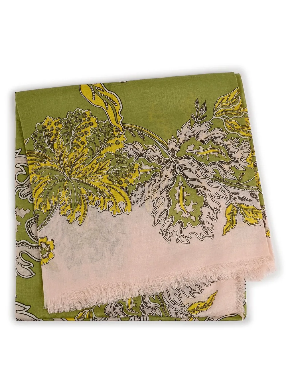 Floral Fringe Scarf
