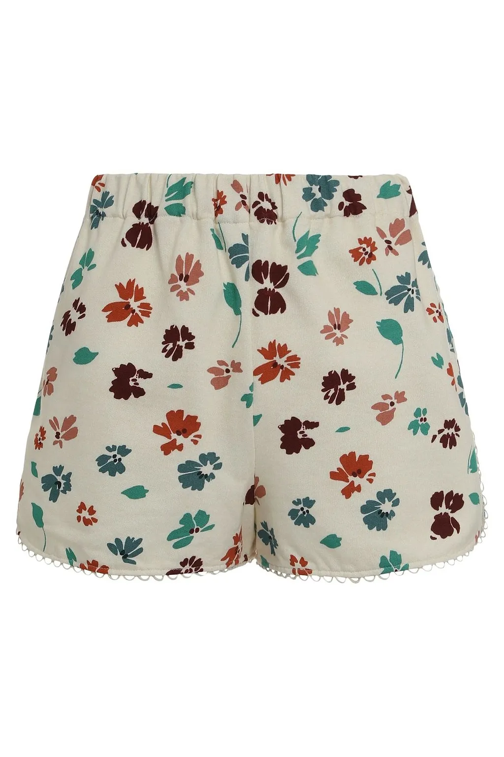 Floral Print Cotton Shorts