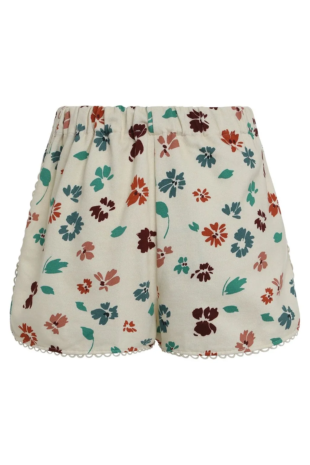 Floral Print Cotton Shorts