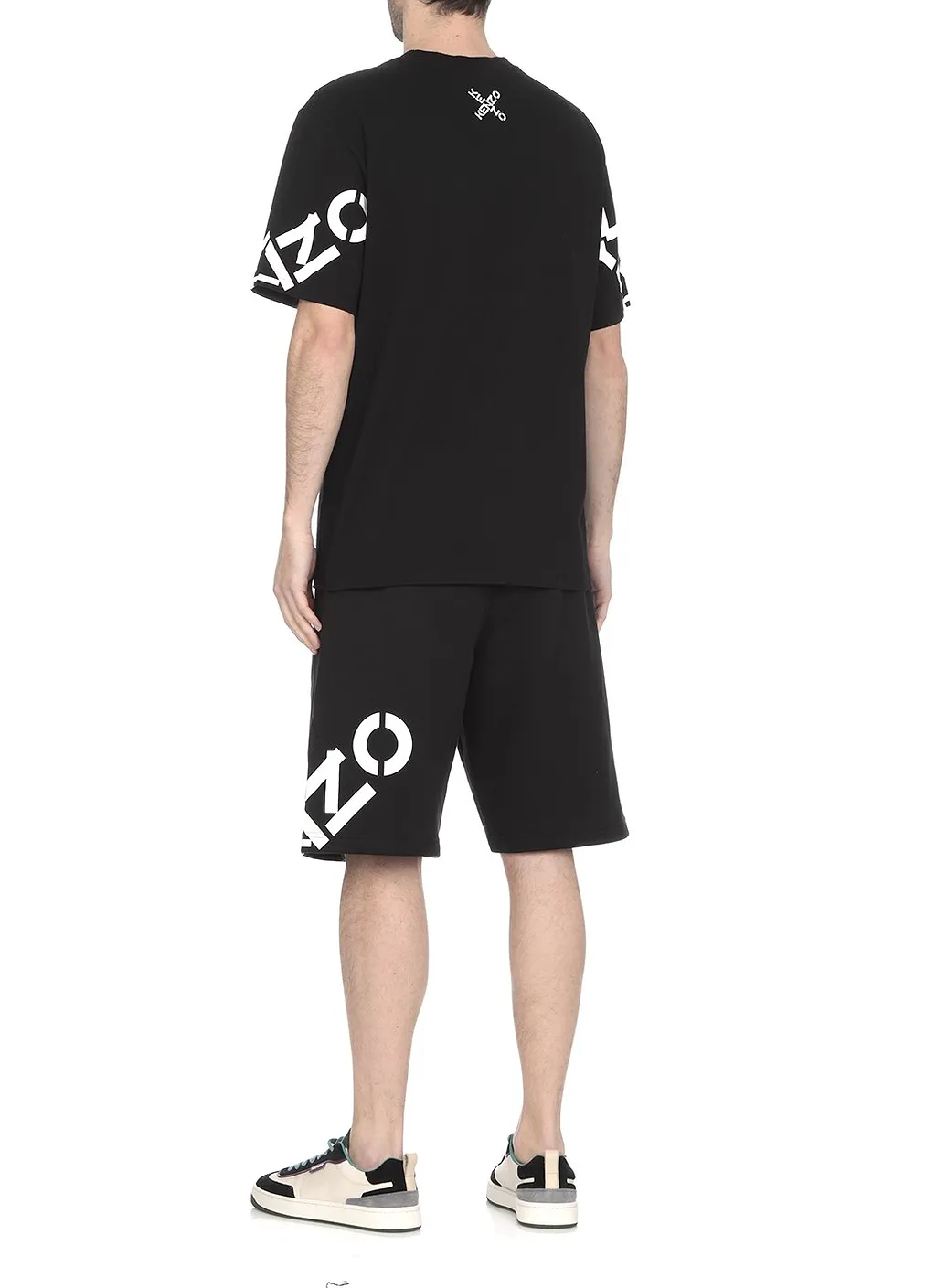 Kenzo Logo Printed Mid-Rise Bermuda Shorts