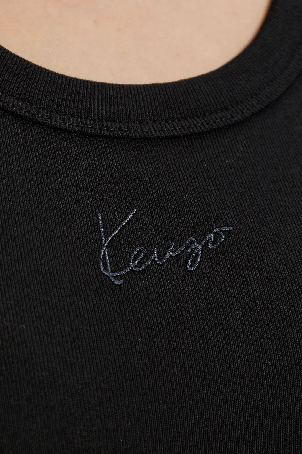 Kenzo Logo Ribbed Tank Top