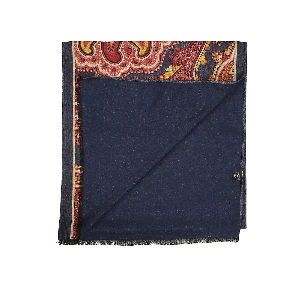 Kiton Paisley Fringe Scarf
