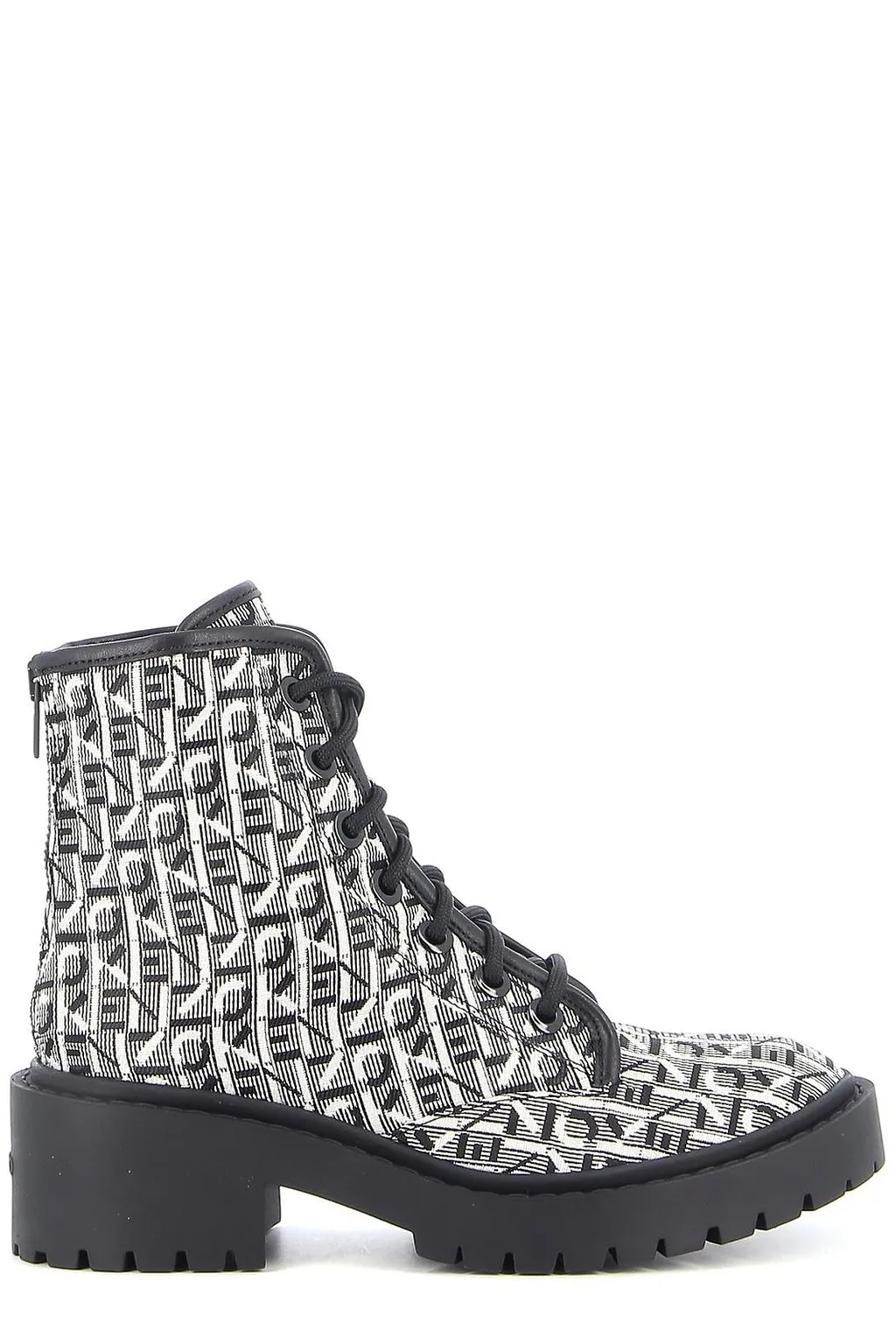 Kenzo Pike Lace-Up Jacquard Boots