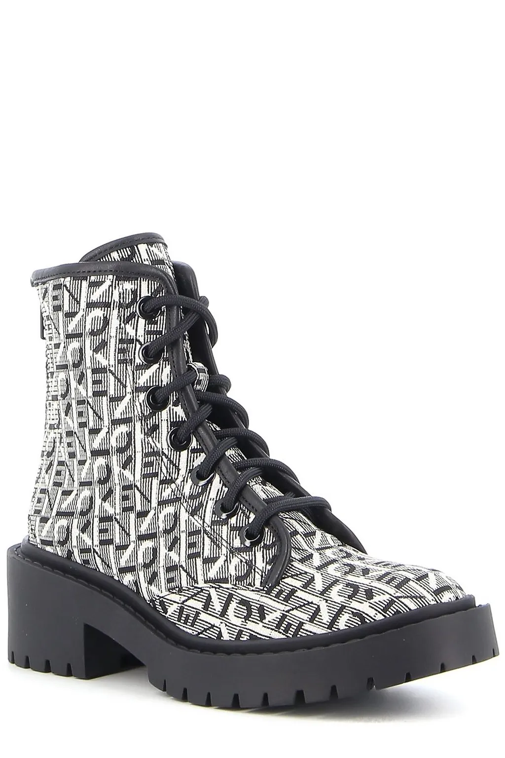 Kenzo Pike Lace-Up Jacquard Boots