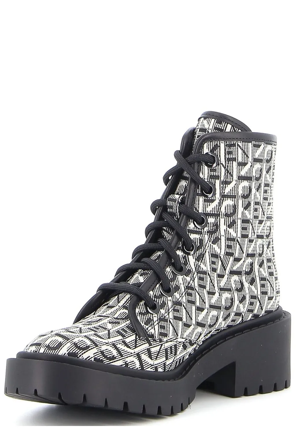 Kenzo Pike Lace-Up Jacquard Boots