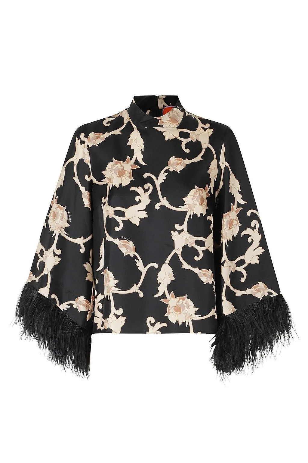 La Doublej Make An Exit Feather-Trim Top